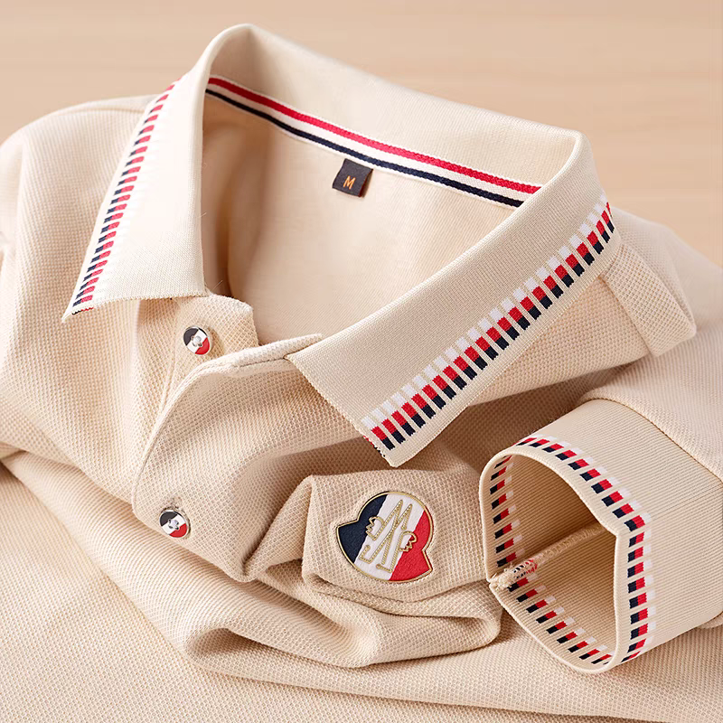 Men's Brown Full Sleeve Polo T-Shirt