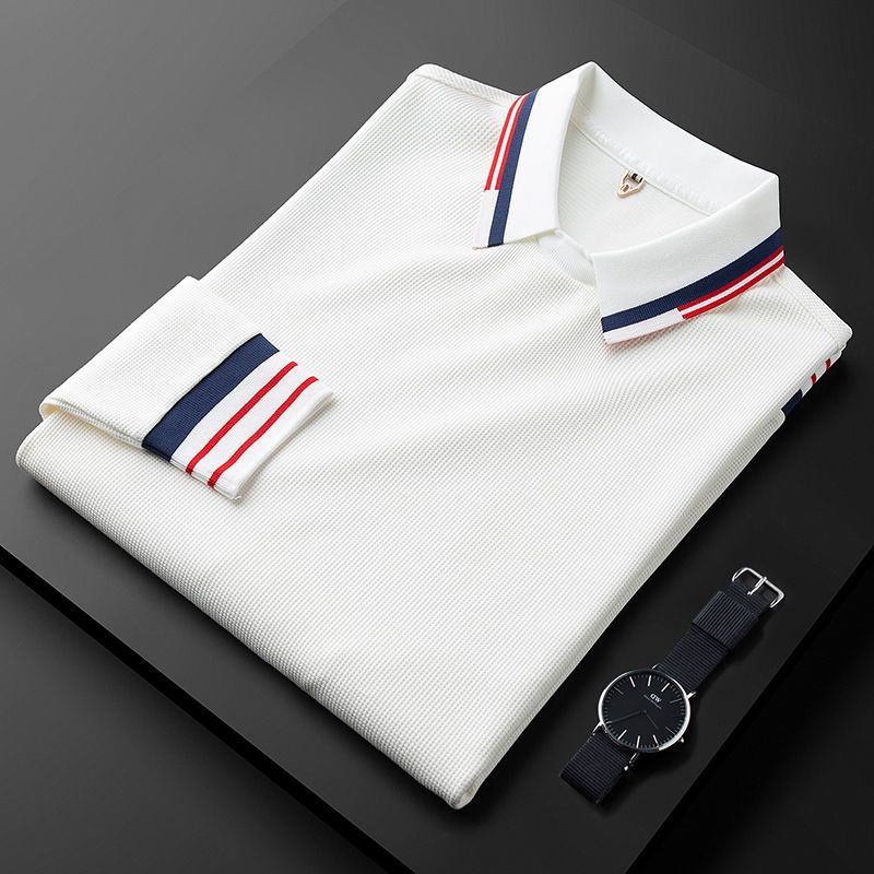 White Imported Full Sleeve Polo T-Shirt